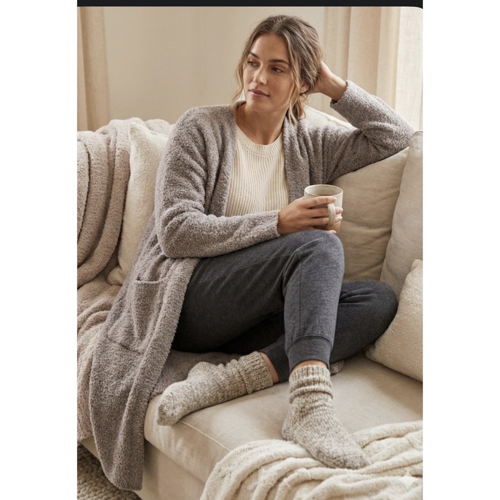 IRIDIUM BURNT Oversized Cozy Sweater Teddy Alpaca Lounge Relaxation One Size